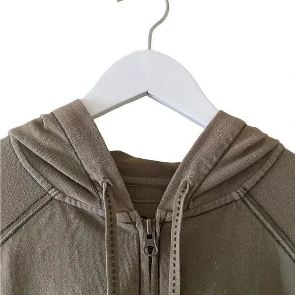 Life is Good/ Good Vibes Olive Long Sleeves Cotton Unisex Hoodie Sweatshirt S - Picture 5 of 14